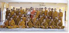Buddhist students practice Transcendental Meditation 